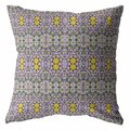 Homeroots 16 in. Geofloral Indoor & Outdoor Throw Pillow Purple & Yellow 412316